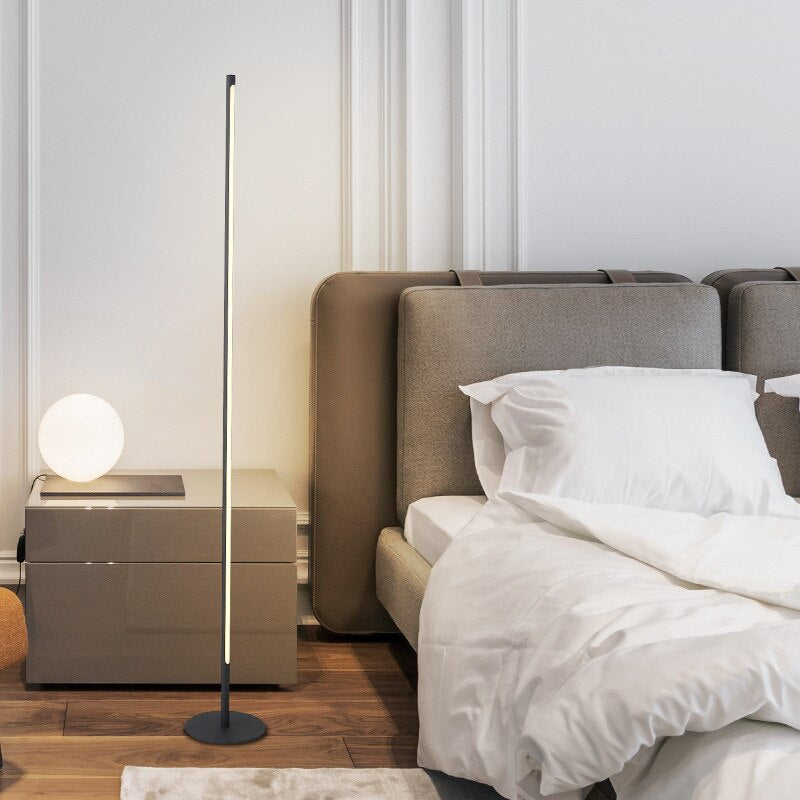 Modern Nordic simple creative living room floor lamp LED lamp metal lamp floor lamp Nordic simple creative bracket LED Black