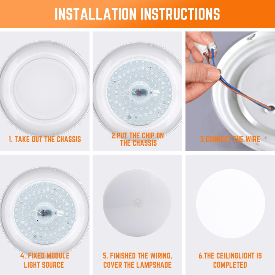 2022 LED Panel Circle Ring Light SMD2835 12W 18W 24W 36W LED Round /Square Ceiling decoration Ceiling Lamp AC 220V downlight