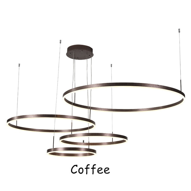 Modern Led Pendant Lights Gold Black Coffee Chandeliers room decor for Bedroom Dining Room Living Room Luxury Home Decoration