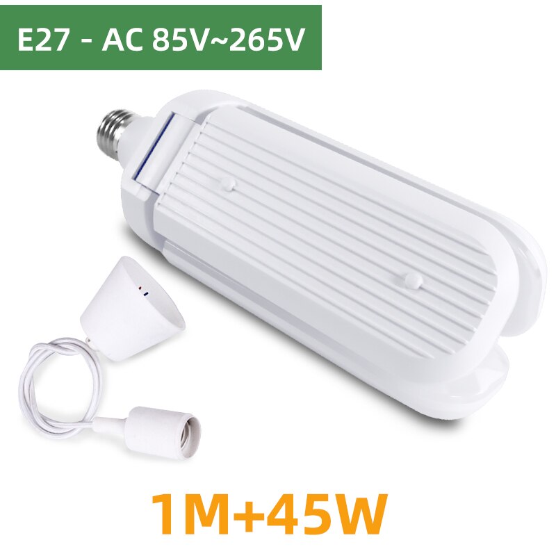Kaguyahime 1/2pcs LED E27 Bulb 40W Football Bulb AC 85-265V Foldable Fan Blade Bulb Spotlight Lampada For Home Ceiling Light
