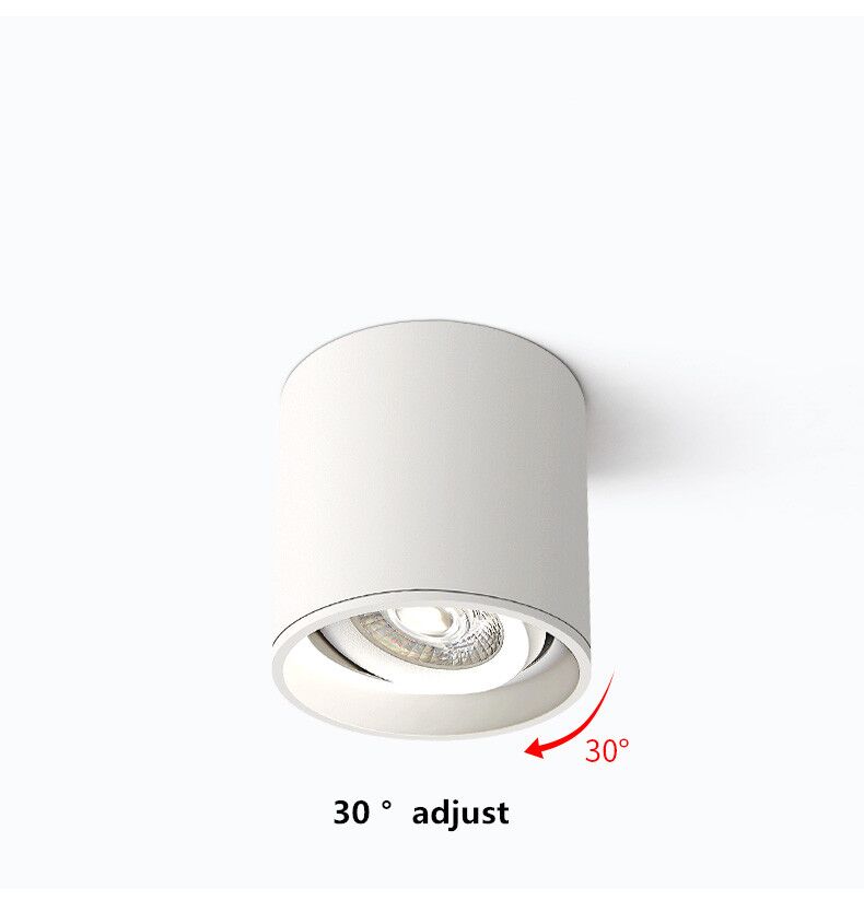 Dimmable LED Spotlight 5W7W9W12W20W Downlight Angle Adjustable Ceiling Type Living Room Bedroom Household Spotlight