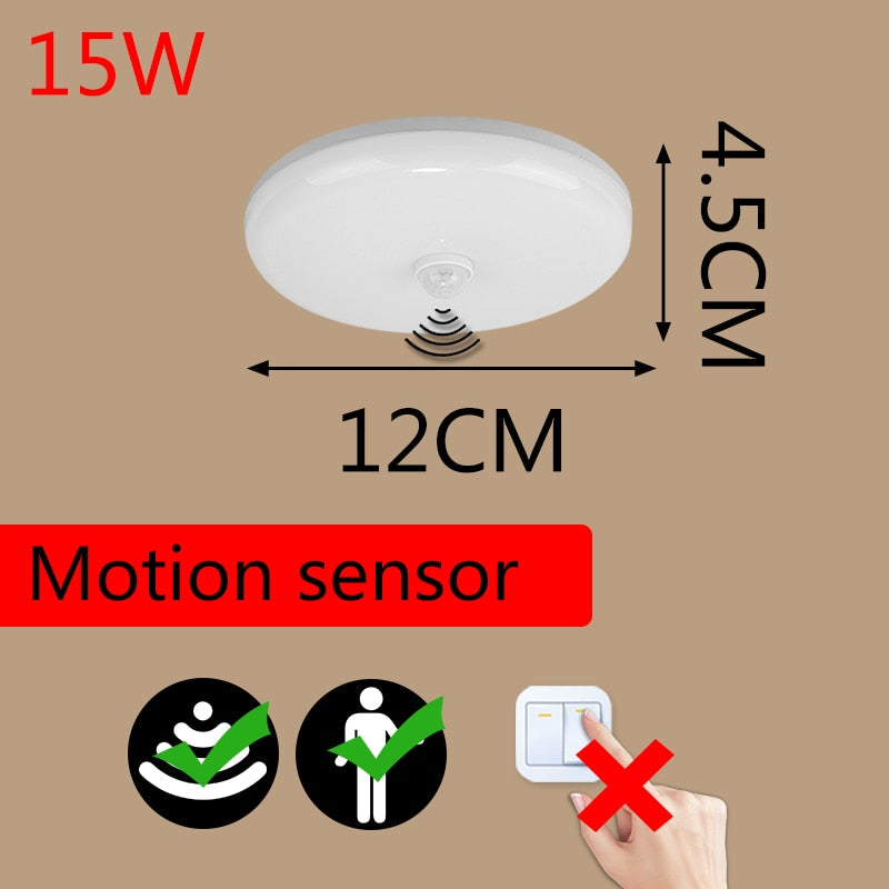 Modern LED Ceiling Lights PIR Motion Sensor Ceiling Lamps 12/18W Night Light Fixtures For Entrance Balcony Corridor Led Lampara