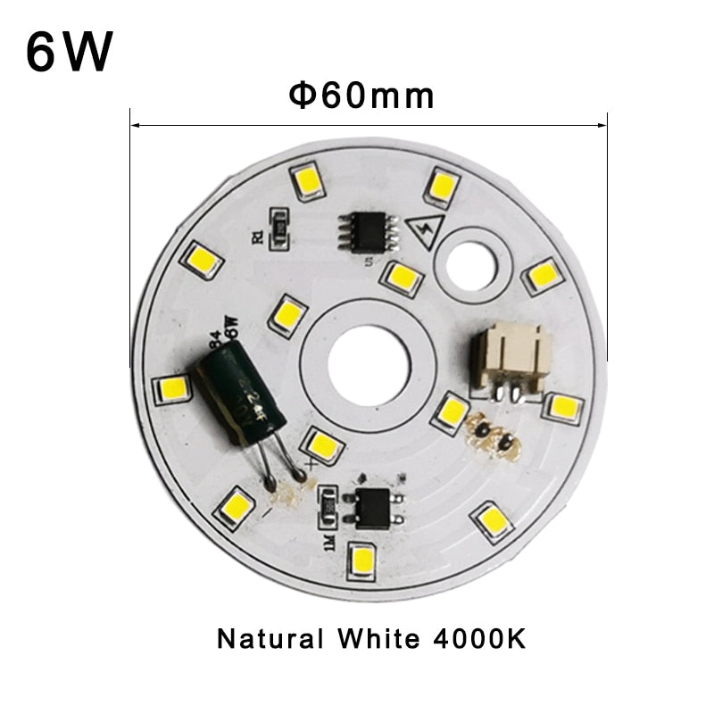 LED Bulb Lamp Chip 3W 6W 12W 18W AC 220V 240V Smart IC No Need Driver DIY Natural White For led downlight led Spotlight beads