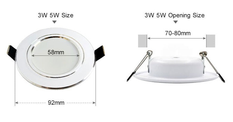 Led Downlight 3W 5W 7W 9W 12W 15W 18W AC 220V 230V 110V Ceiling Bathroom Lamps Living Room Light Home Indoor Lighting