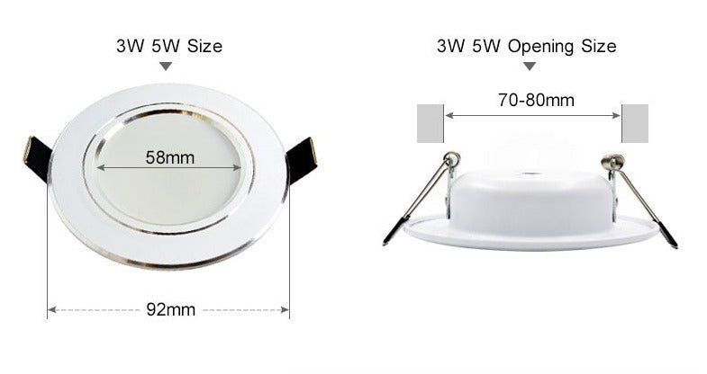 Led Downlight 3W 5W 7W 9W 12W 15W 18W AC 220V 230V 110V Ceiling Bathroom Lamps Living Room Light Home Indoor Lighting