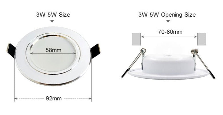 Led Downlight 3W 5W 7W 9W 12W 15W 18W AC 220V 230V 110V Ceiling Bathroom Lamps Living Room Light Home Indoor Lighting