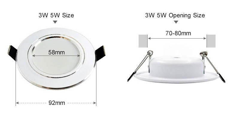 Led Downlight 3W 5W 7W 9W 12W 15W 18W AC 220V 230V 110V Ceiling Bathroom Lamps Living Room Light Home Indoor Lighting