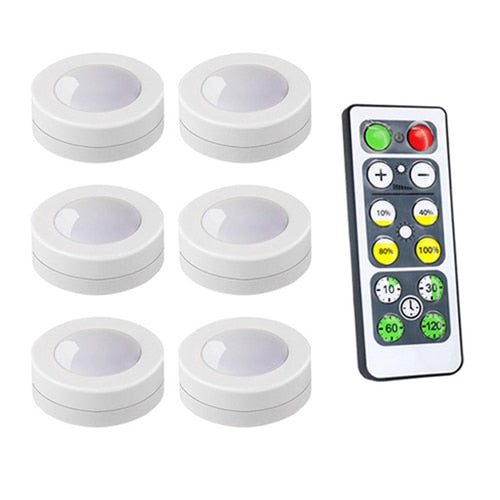 Dimmable Touch Sensor Under Cabinet Light LED Puck Lights Wireless Downlight Spotlights For Close Wardrobe Hallway Night lamp