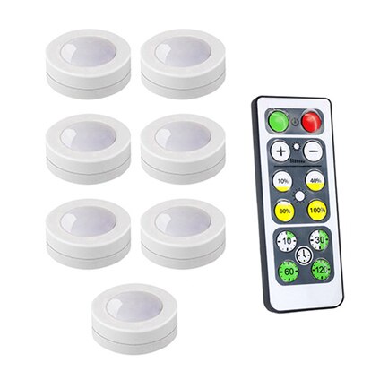 Dimmable Touch Sensor Under Cabinet Light LED Puck Lights Wireless Downlight Spotlights For Close Wardrobe Hallway Night lamp
