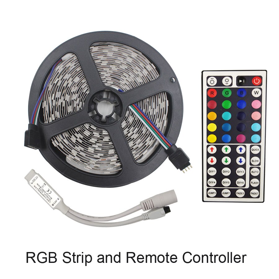 RGB LED Strip Waterproof Ribbon RGB LED Light SMD5050 5M 10M LED Flexible Stripes DC12V, RGB LED Tape Full Sets LED Kit