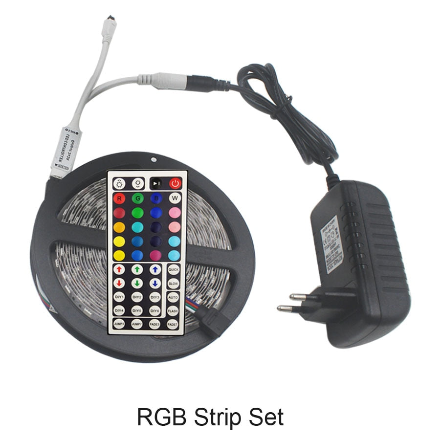 RGB LED Strip Waterproof Ribbon RGB LED Light SMD5050 5M 10M LED Flexible Stripes DC12V, RGB LED Tape Full Sets LED Kit