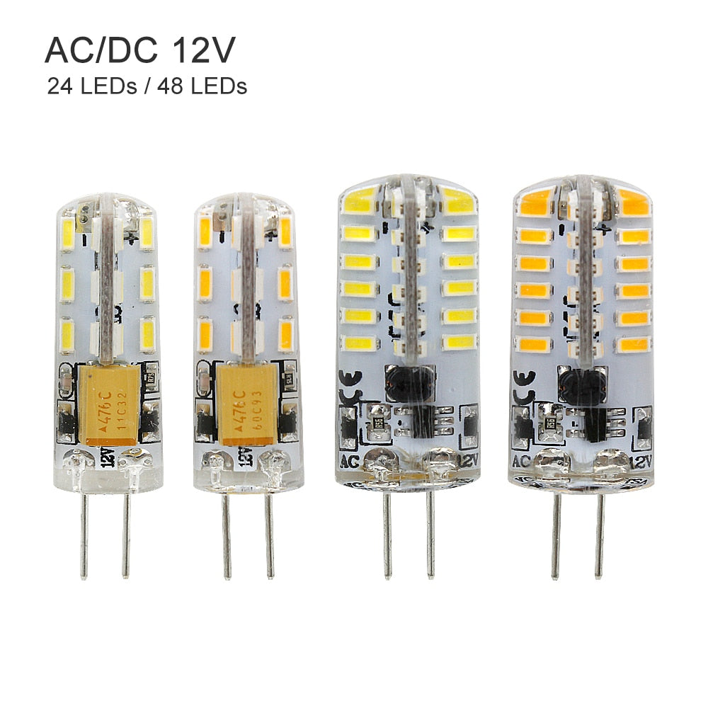 G4 LED Bulb Lamp SMD 3014 DC 12V AC 220V White/Warm White Light replace 10W 20W 30W Halogen Spotlight Chandelier