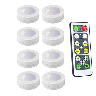 Dimmable Touch Sensor Under Cabinet Light LED Puck Lights Wireless Downlight Spotlights For Close Wardrobe Hallway Night lamp