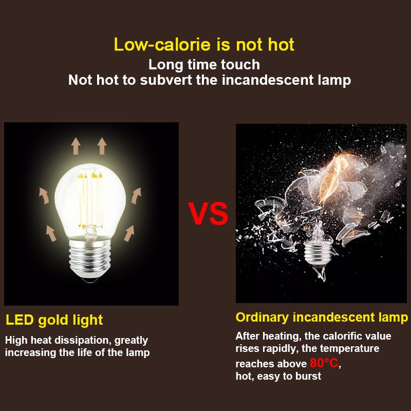 Gitex Antique LED E27 Bulb Retro Lamp 220V 2W 4W 6W 8W LED Filament Light E14 Glass Ball Bombillas LED Bulb Edison Candle Light