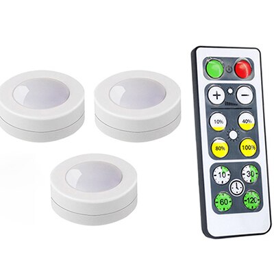 Dimmable Touch Sensor Under Cabinet Light LED Puck Lights Wireless Downlight Spotlights For Close Wardrobe Hallway Night lamp
