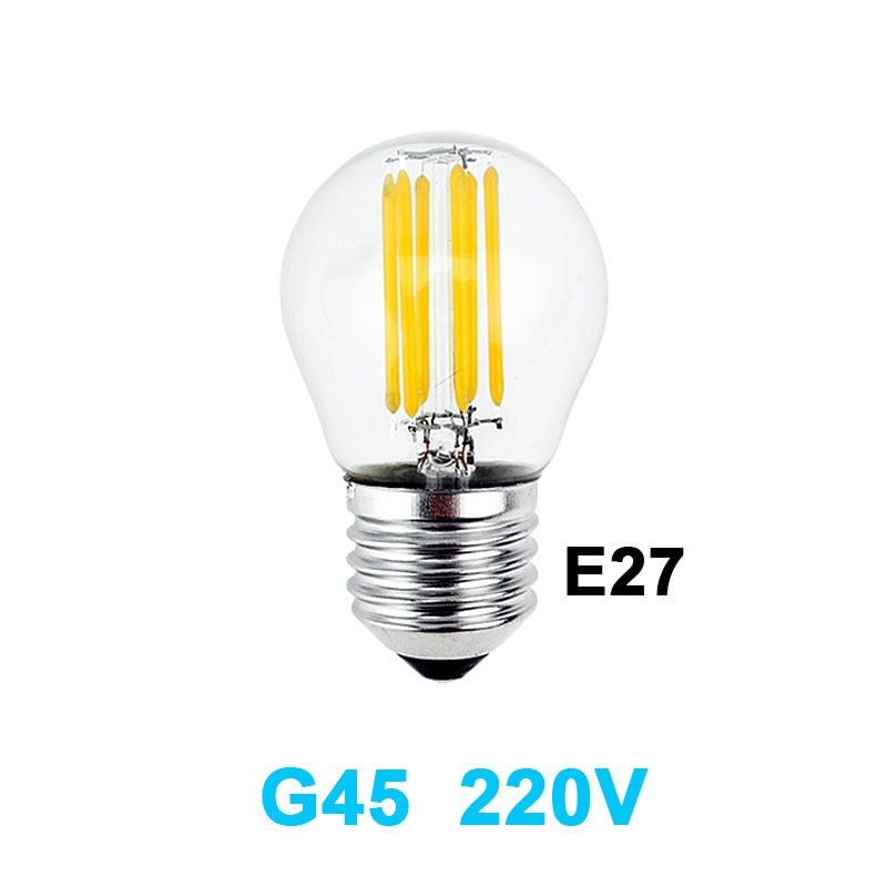 Gitex Antique LED E27 Bulb Retro Lamp 220V 2W 4W 6W 8W LED Filament Light E14 Glass Ball Bombillas LED Bulb Edison Candle Light