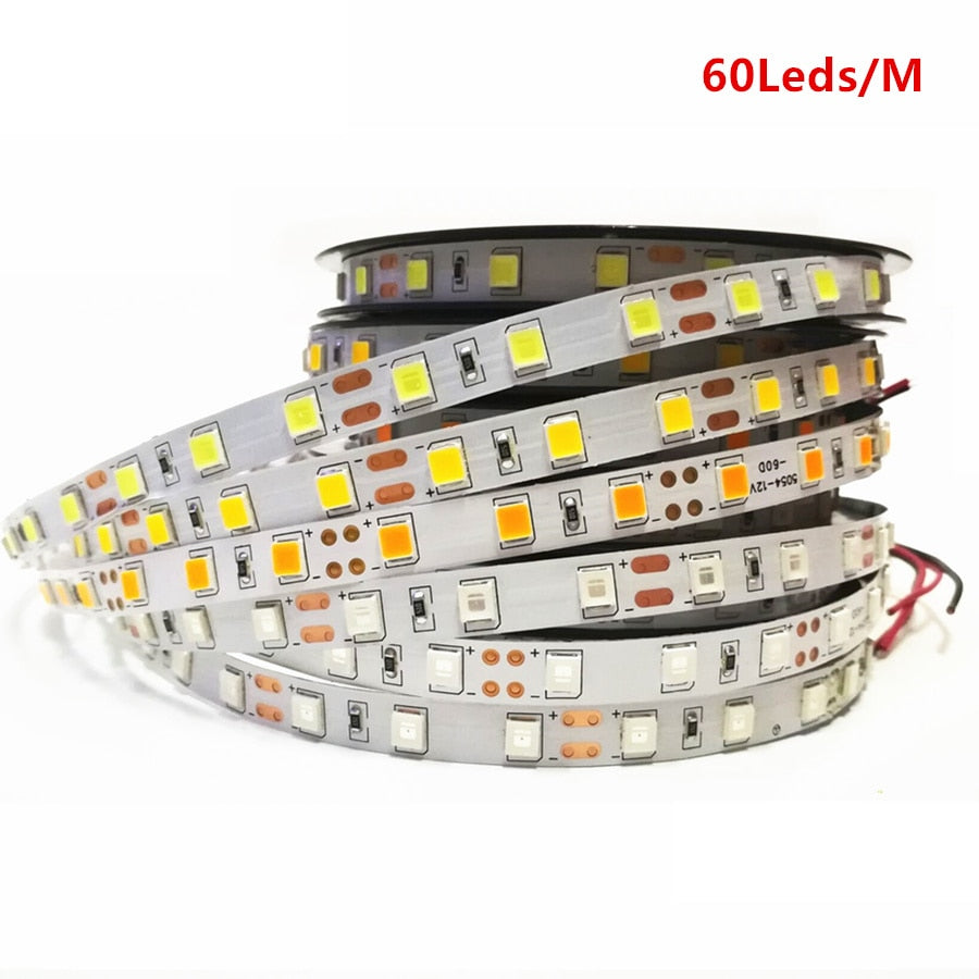 Waterproof LED Strip Light 5054 SMD 300/600 Leds Flexible LED Tape DC 12V For Indoor Kitchen Warm White Brighter Than 5630 5050