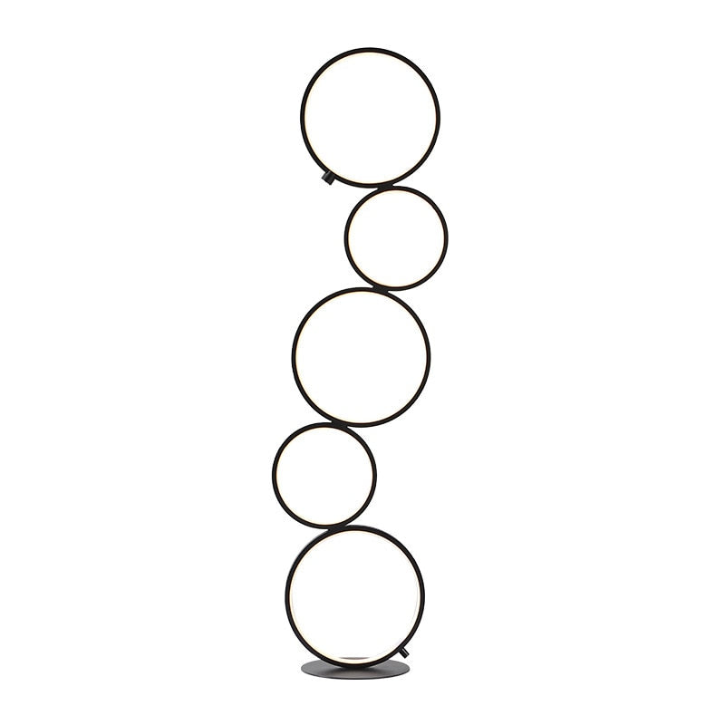 Modern LED Floor Lamp Touch Switch Ring Indoor Decor Light Nordic Minimalist Art Living Room Bedroom Home Standing Lamp Lighting