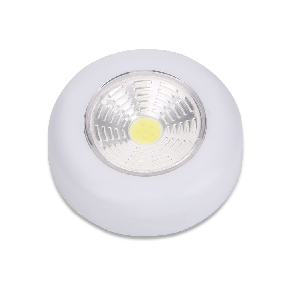 3 LED Battery Powered Wireless Night Light Stick Tap Touch Push Security Closet Cabinet Kitchen Wall Lamp