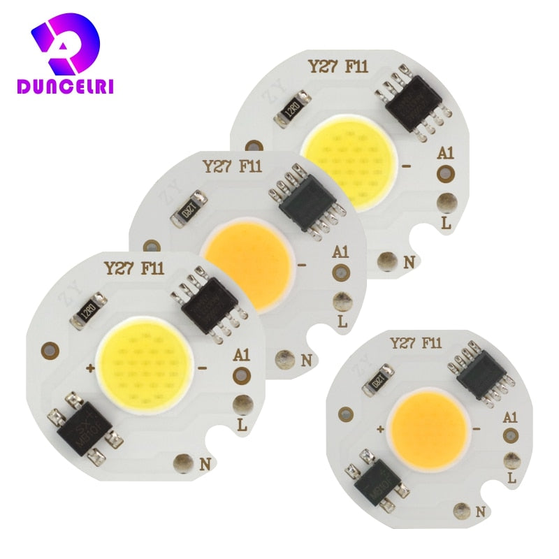 MINI LED COB Chip 220V 3W 5W 7W 9W Smart IC No Need Driver 10pcs/lot LED Bulb Lamp for Flood Light Spotlight Downlight Lighting