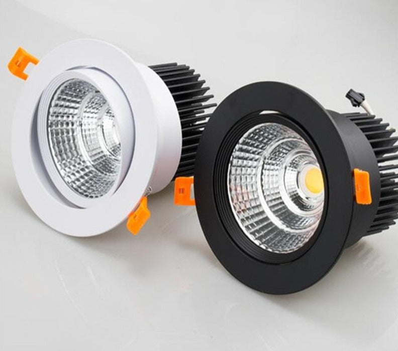 Dimmable AC90V-260V 5W7W9W12W15W18W20W LED Downlights Epistar Chip COB Recessed Ceiling Lamps Spot Lights For Home illumination