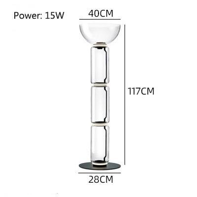 Living Room Creative LED Floor lamp Modern Bedroom Bedside Clear Glass Vertical Luminaires Study Indoor Design Lighting Fixtures