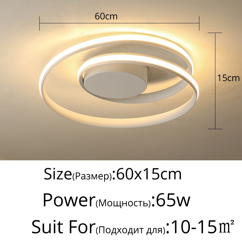 Modern Chandeliers LED Lamp For Living Room Bedroom Study Room White black color surface mounted lights Lamp Deco AC85-265V