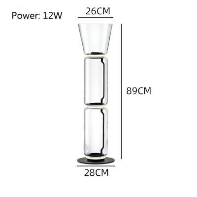 Living Room Creative LED Floor lamp Modern Bedroom Bedside Clear Glass Vertical Luminaires Study Indoor Design Lighting Fixtures