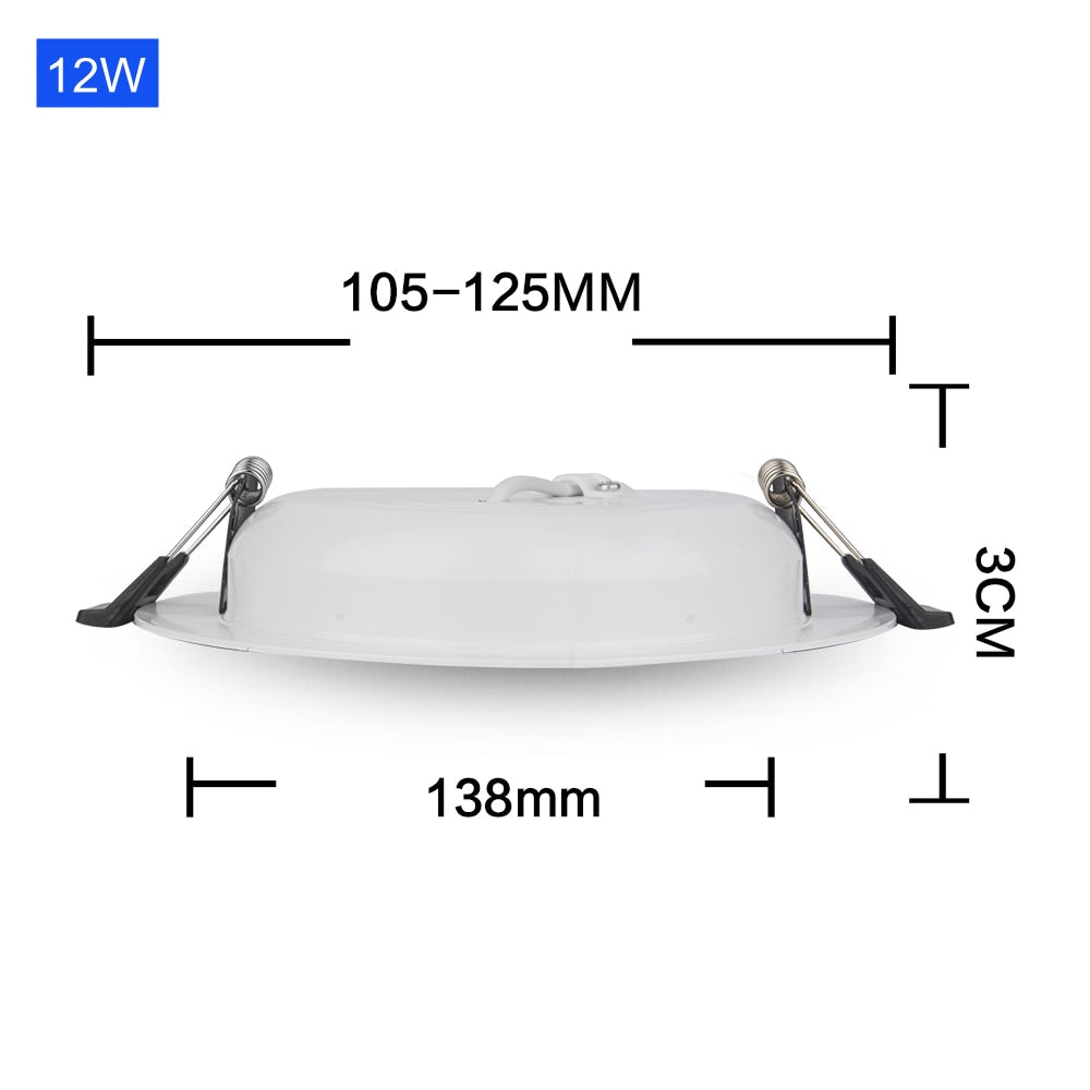Led Downlight 3W 6W 9W 12W 15W 18W 36W LED Ceiling Recessed Grid Aluminium Alloy Round Lamp Spot Light For 12 Volts