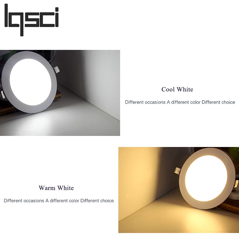 LED panel light Ultra thin Downlight lamp 3W 4W 6W 9W 12W 15W 18W 24W led ceiling recessed grid downlight slim round panel light