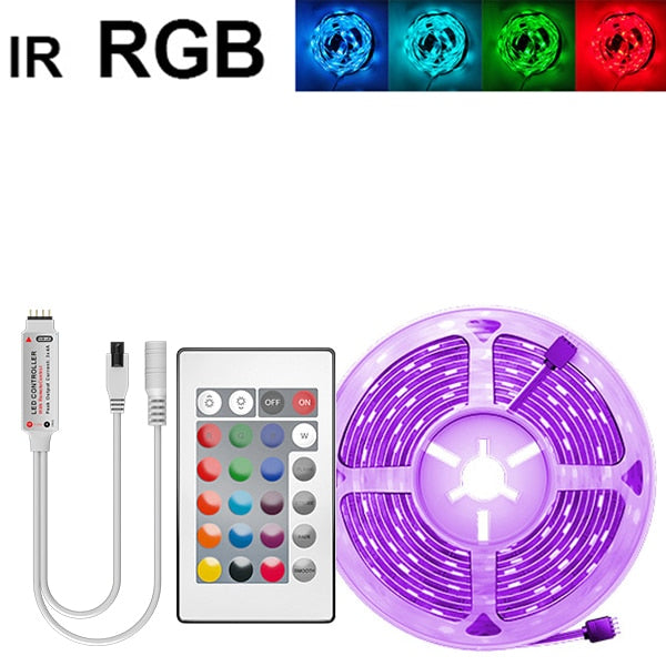 5M-30M LED Strip Light Bluetooth RGBWW SMD 5050 LED Lights DC12V RGB Led tape diode ribbon Flexible APP Phone Control+adapter
