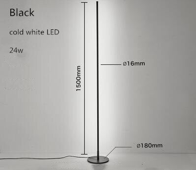 Modern Nordic simple creative living room floor lamp LED lamp metal lamp floor lamp Nordic simple creative bracket LED Black