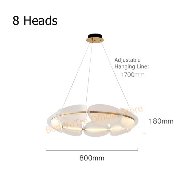 Modern LED Chandelier lighting Living room Novelty Petal Pendant Lamps Bedroom fixtures Nordic deco Dining room Hanging Lights