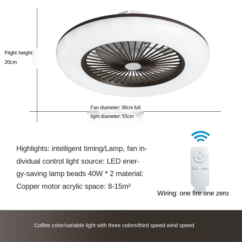 Smart Ceiling Fan Lamp With LED Light and Remote Control Chandelier Electric Roof Fans lighting Living Room 220 v Bedroom Home