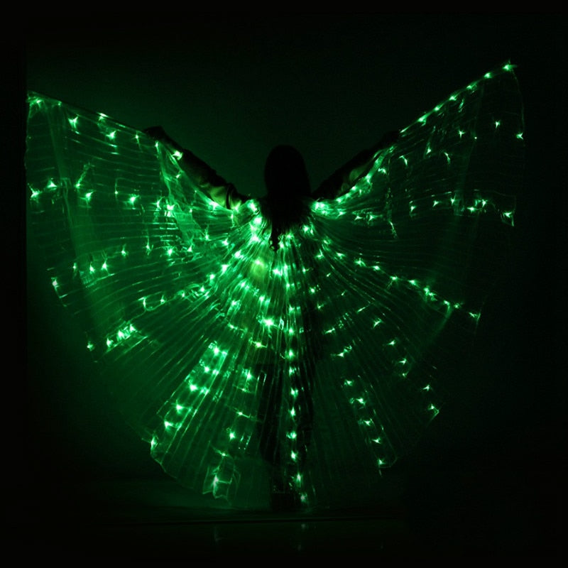 Rainbow Color Alas Angle Led Wings Adult Led Costume Circus Led Light Luminous Costumes Party Show Isis Wings Dancewear