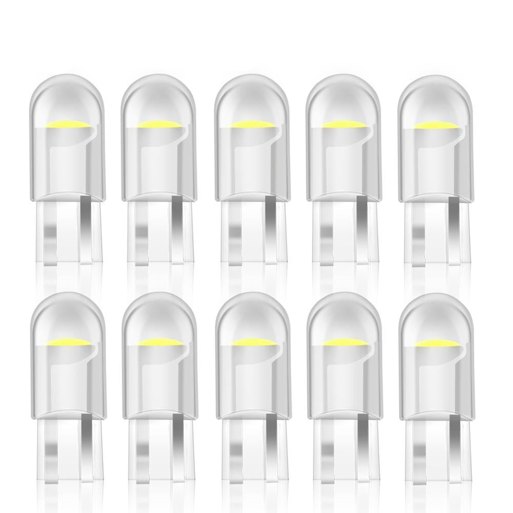 10pcs Car LED T10 W5W WY5W 168 194 501 LED Bulbs for Auto Interior Lights Map Dome Door Trunk Instrument Lamp 12V