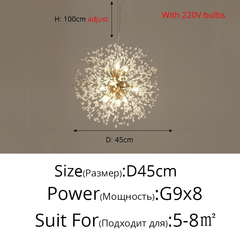 Nordic modern led chandelier Living bedroom dining room firefly chandelier Simple home intdoor lighting decoration ceiling lamps