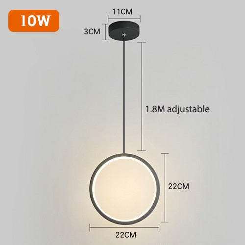 Novelty Nordic Led Pendant Lights For Living Room Bedroom Bedside Bar Wall Decor Lighting Geometry Hanging Lamps Kitchen Fixture
