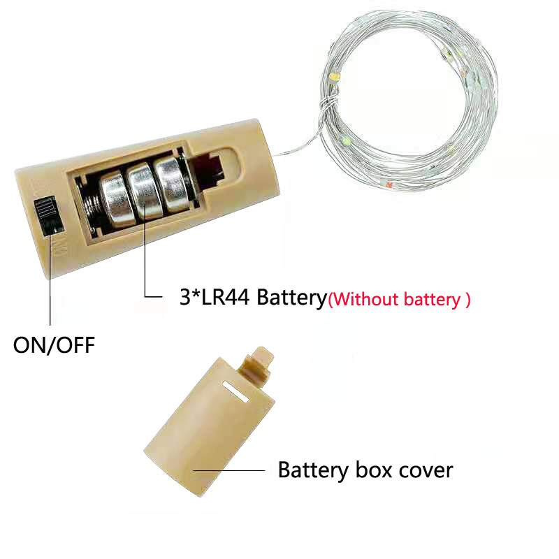 20/10/5/3pcs Wine Bottle Lights With Cork LED String Lights Battery Fairy Lights Garland For Christmas Party Wedding Decoration
