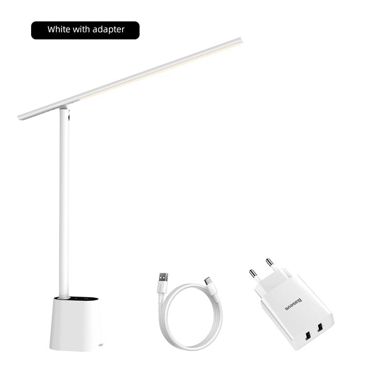 LED Desk Lamp Eye Protect Study Dimmable Office Light Foldable Table Lamp Smart Adaptive Brightness Bedside Lamp For Read