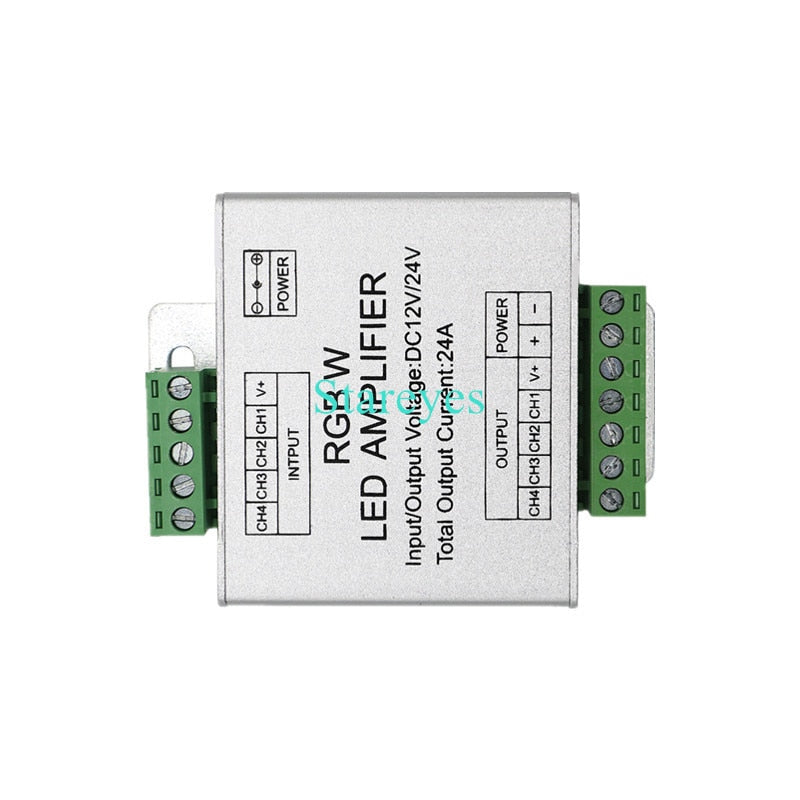 LED RGB RGBW Remote Controller Amplifier Output DC12 - 24V 24A 4 Pin 5 Pin Led RGB RGBWW strip Power Repeater