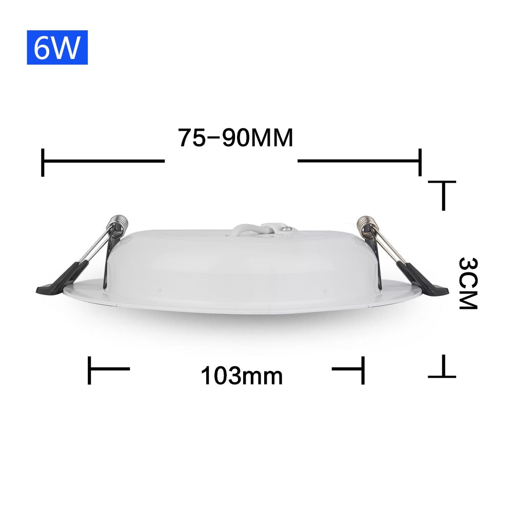 Led Downlight 3W 6W 9W 12W 15W 18W 36W LED Ceiling Recessed Grid Aluminium Alloy Round Lamp Spot Light For 12 Volts