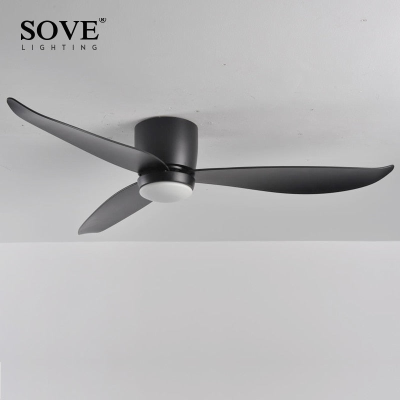 SOVE Modern Led Ceiling Fans With Lights Ceiling Light Fan Lamp Ceiling Fan With Remote Control Decorative BedroomHome 220v