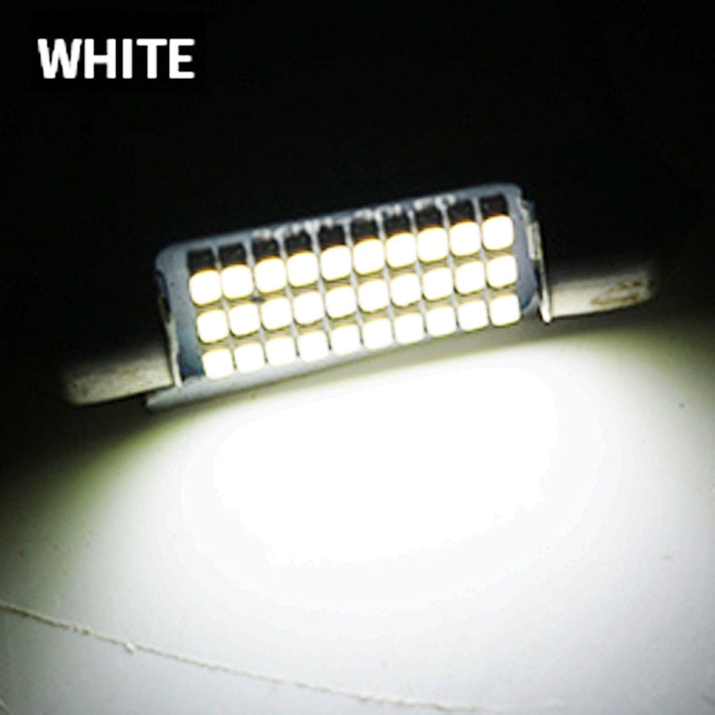 1X Festoon Car LED Interior Reading Light 4000K Warm White 6000K C5W C10W 31mm 36mm 39mm 41mm Auto Room Ceiling Dome Lamp 12V