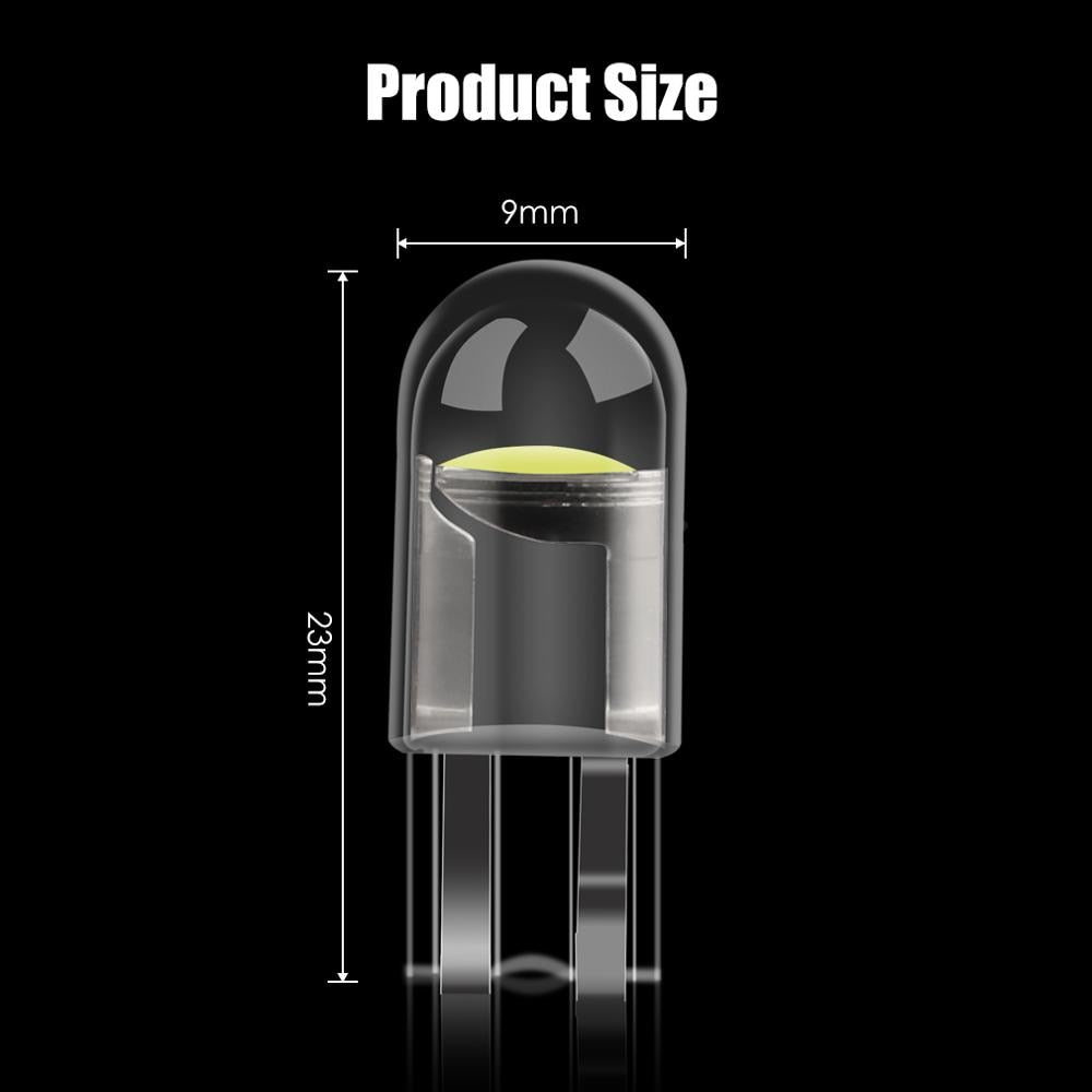 10pcs Car LED T10 W5W WY5W 168 194 501 LED Bulbs for Auto Interior Lights Map Dome Door Trunk Instrument Lamp 12V