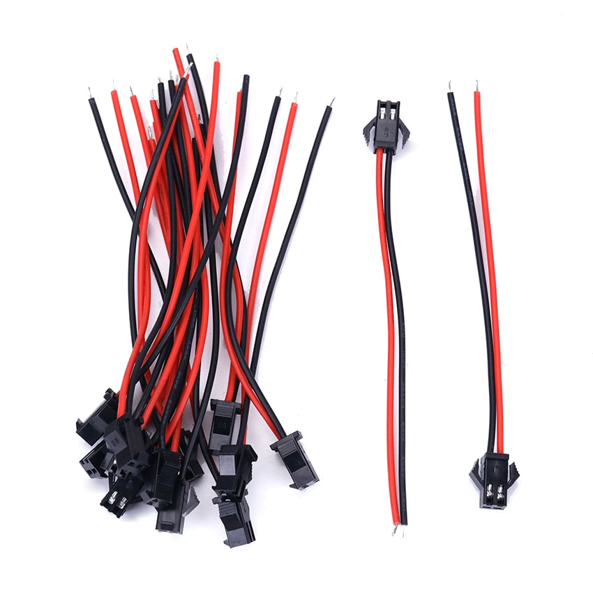 20PCS/10Pairs Plug Male To Female Wire Connector Cable Pigtail Plug Terminal Connecting Wire For LED Downlight Ceiling Lamp