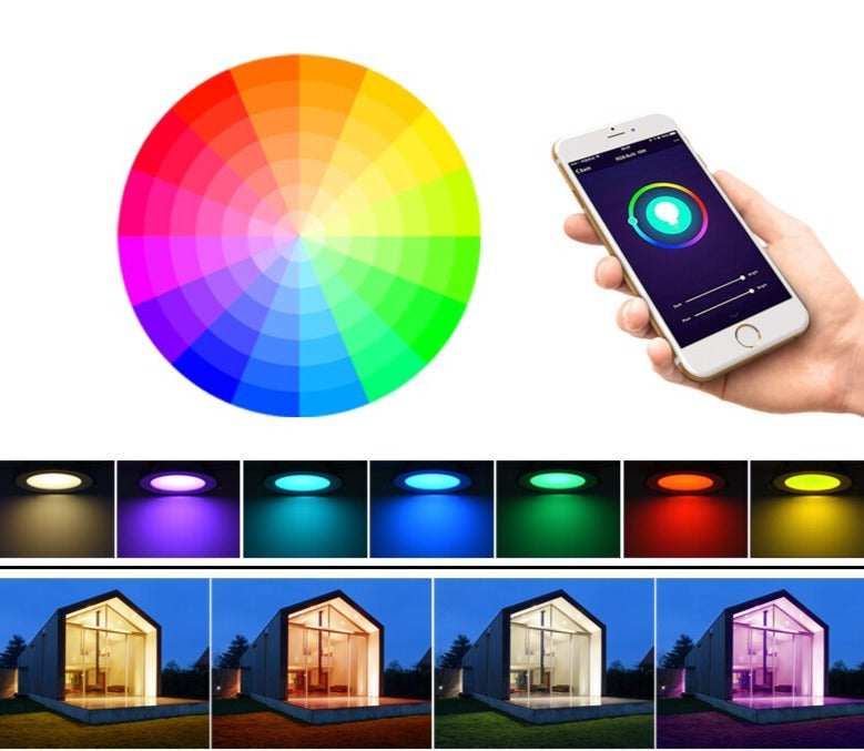 LED Downlight Wi-Fi TUYA Smart Life Dimming Spot Bluetooth lamp 7W 9W 15W RGB Change Warm Cool light Work with Alexa Google Home