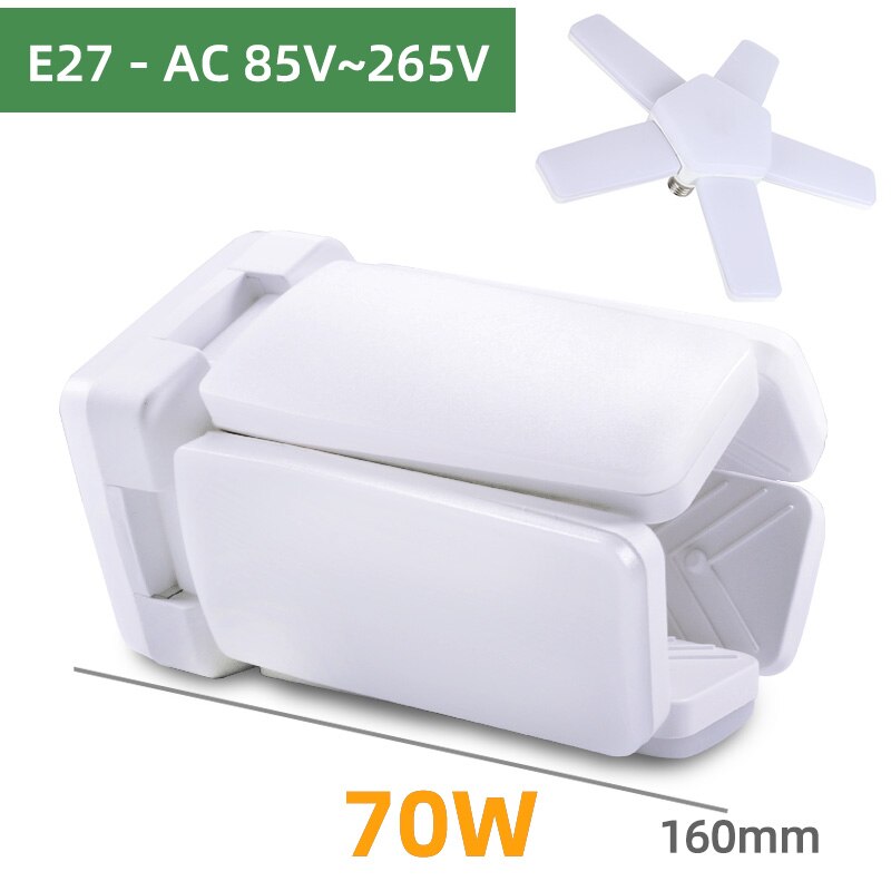 Kaguyahime 1/2pcs LED E27 Bulb 40W Football Bulb AC 85-265V Foldable Fan Blade Bulb Spotlight Lampada For Home Ceiling Light