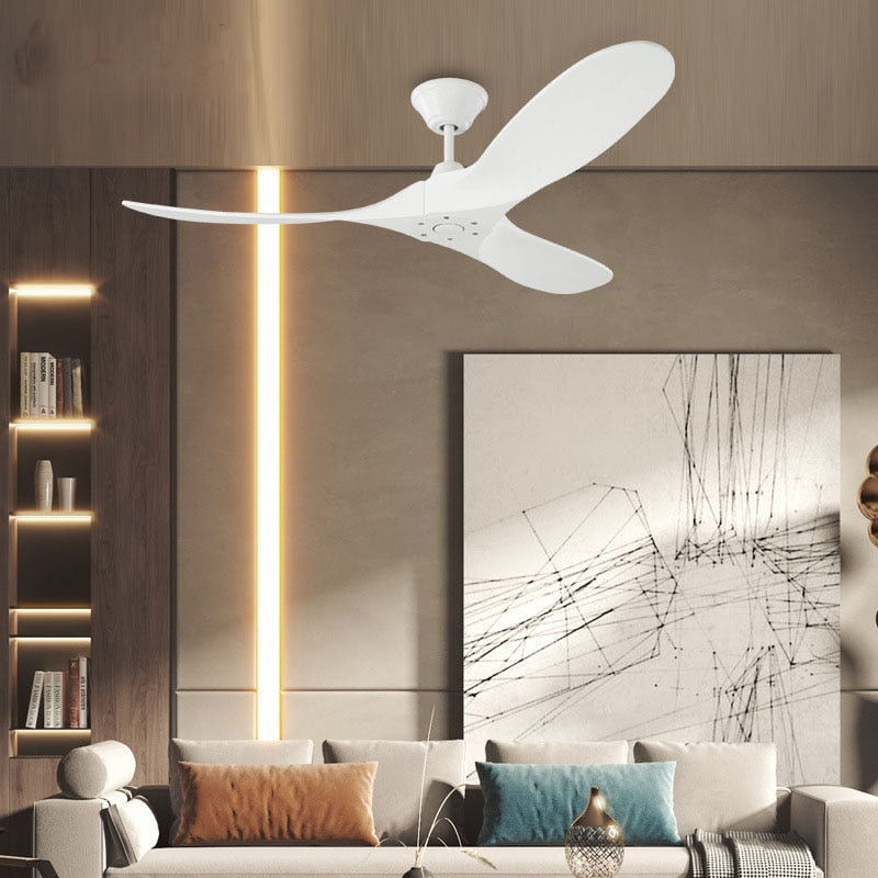 60 70 88 Inch Large Ceiling Fan Only Remote Control DC Motor Reverse Wood Blades Fans Lighting High Quanlity Design Wooden Fans