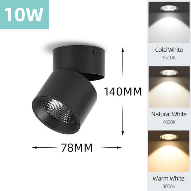 LED Down Light Spot LED Downlights Spotlight Lights Surface Mounted 220V 5W/10/15/25W Lamp Indoor Kitchen Ceiling Living Bedroom